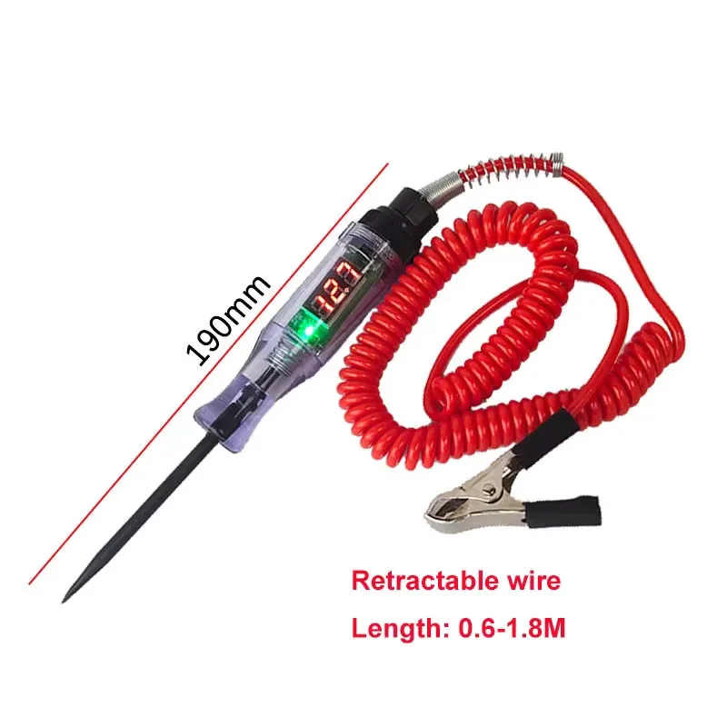 Testeur de Circuit de tension de voiture et camion, outils automobiles 6V 24V, sonde de Diagnostic de voiture, stylo de Test, ampoule, stylo de mesure électrique