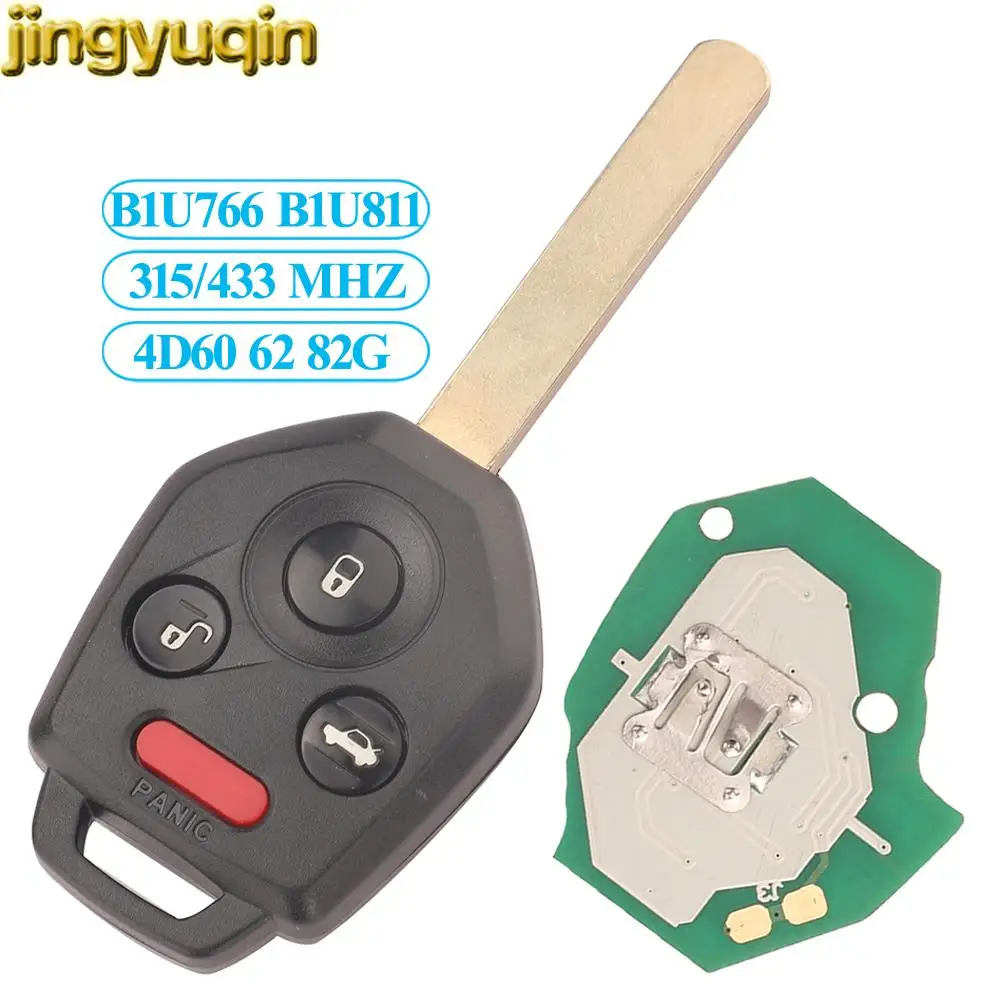 Jingyuqin 4 Button Remote Car Key 315/433MHZ 4D60 62 82G Chip For Subaru Forester Legacy Impreza OutBack XV Upgraded Key Fob