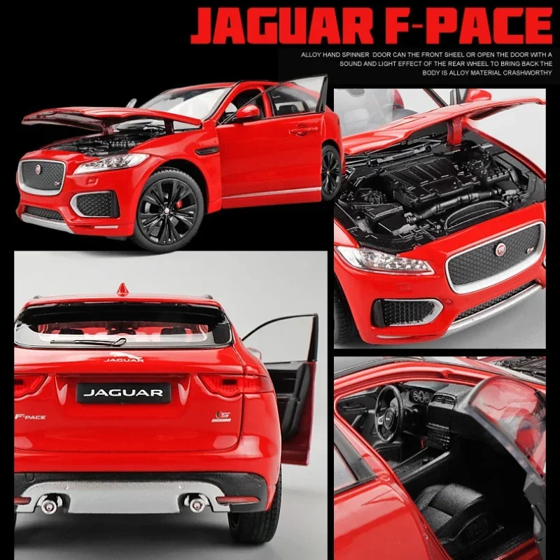 Welly 1:24 jaguar f-pace suv diecast liga modelo de carro veículos de brinquedo de metal modelo de carro simulação coleção crianças presentes brinquedos meninos