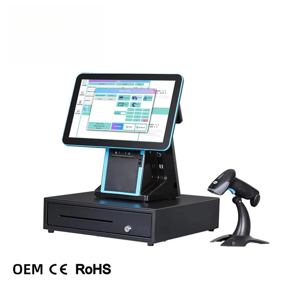Retail and Restaurant POS Terminal Machine for Small Business,Point of Sale Cash Register Windows 10,15.6