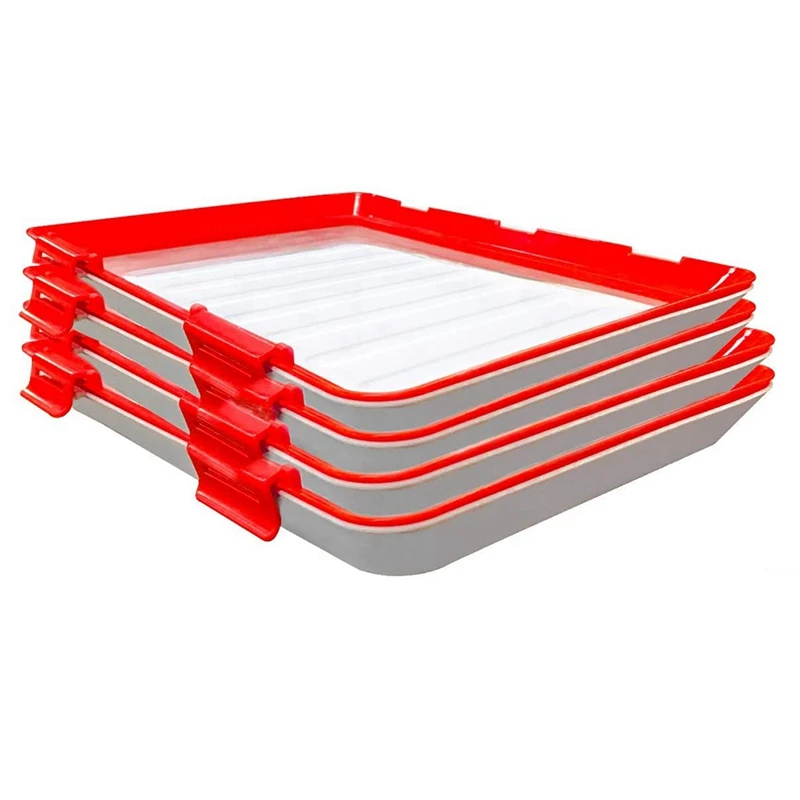 

Food Plastic Fresh-Keeping Tray Stackable Food Tray Reusable Creative Food Fresh-Keeping Tray