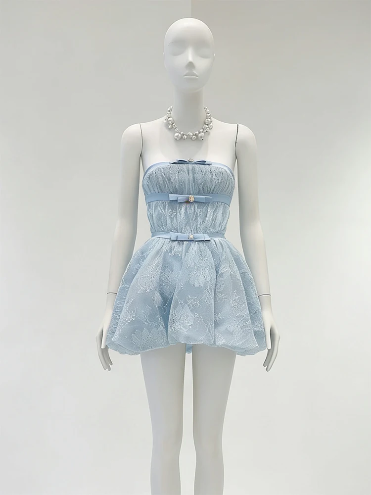 

Ele Embroidered Lace Bustier Dr Women's High-End Sensation Lightweight Luxury Birthday Par Gown Skirt Faionable A-...