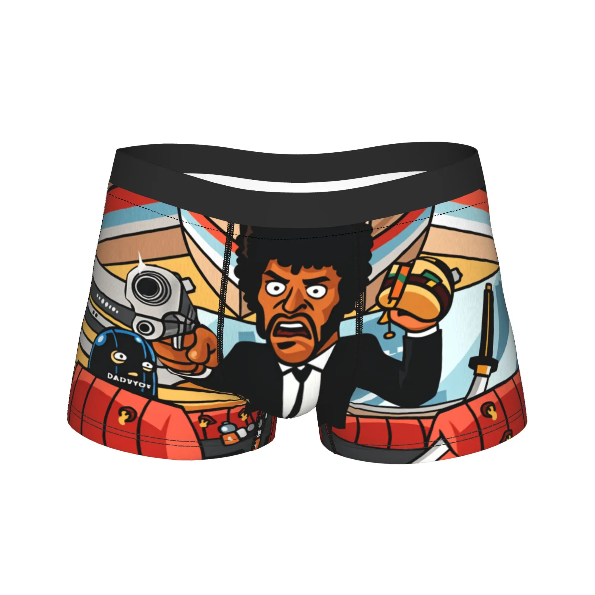 Jules BAD MFer Pulps Fictions Underwear  Men Underpants Print Classic Boxer Shorts Quality Shorts Briefs Plus Size