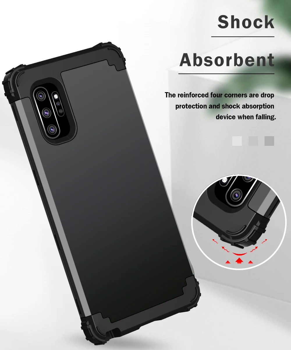 Shockproof Tough Hybrid Armor Drop Protection Case Cover For Samsung Galaxy Note 10+ Plus/Note 10