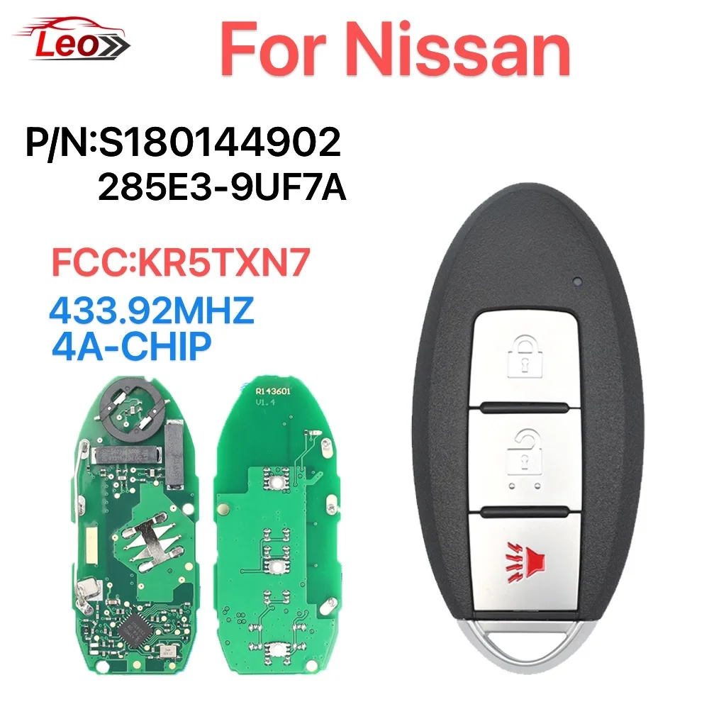 

Leo For NISSAN Murano Pathfinder 2019-2020 S180144902 FCC：KR5TXN7 PN: 285E3-9UF7A 433.92MHZ 4A-CHIP.