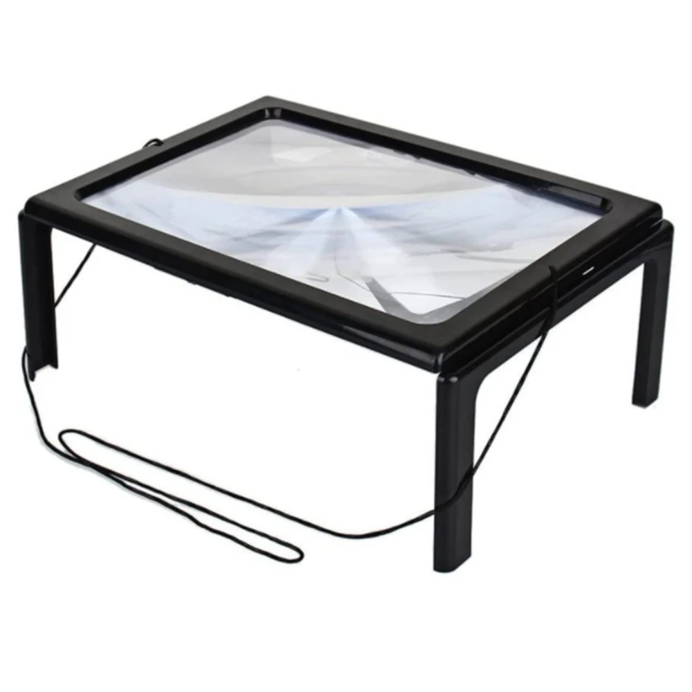 ​Read Magnifier Full Page Optical Magnifying Foldable LED Lens Desk Magnifying Glass