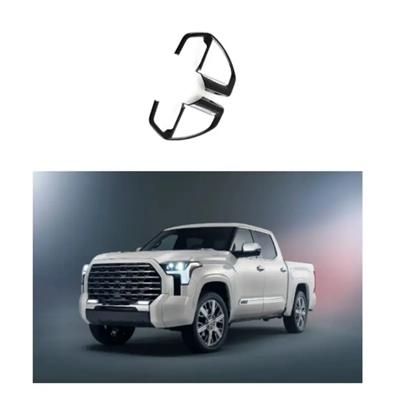 عملي ألياف الكربون نمط عجلة توجيه سيارة الترتر إطار الزخرفية زر الكسوة التصحيح الداخلي لتويوتا 2022-2023