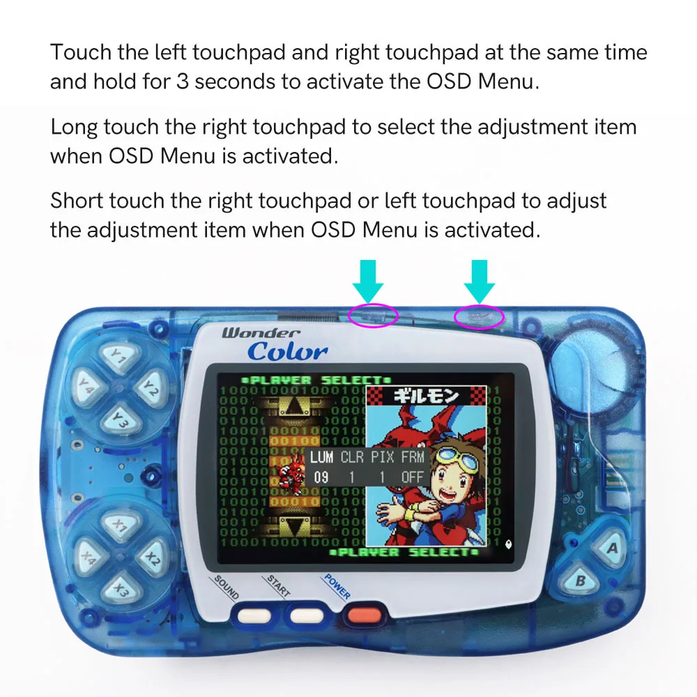 WSC WSC WSCC IPS LCD 스크린 DIY 키트 밴다이 원더스완 컬러 콘솔용 백라이트 밝기 조절 키트