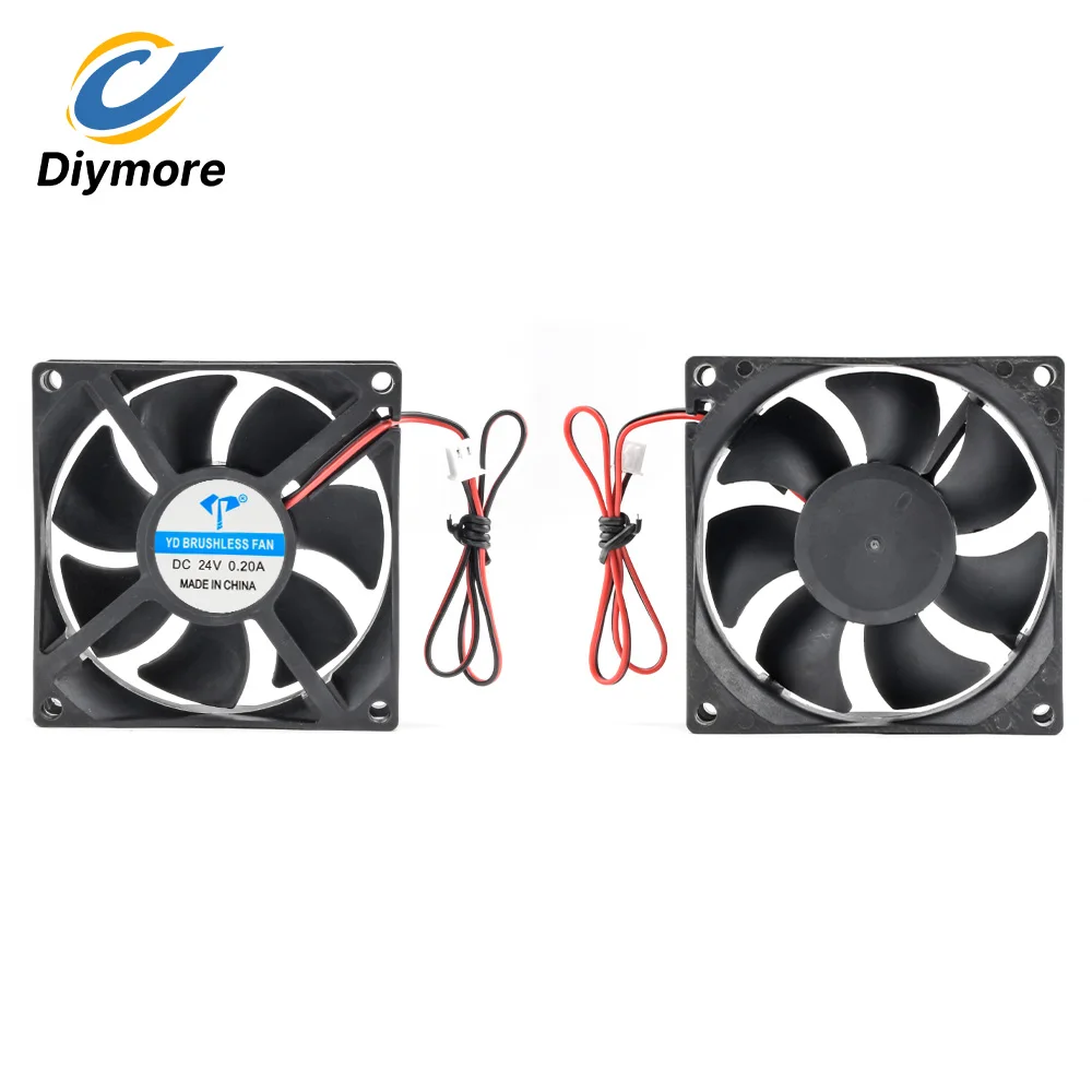 5V 12V 24V PWM Cooling Fan Oil-Impregnated Bearing Micro Centrifugal Cooling Fan Silent 2-Wire for Electronics Heat Dissipation