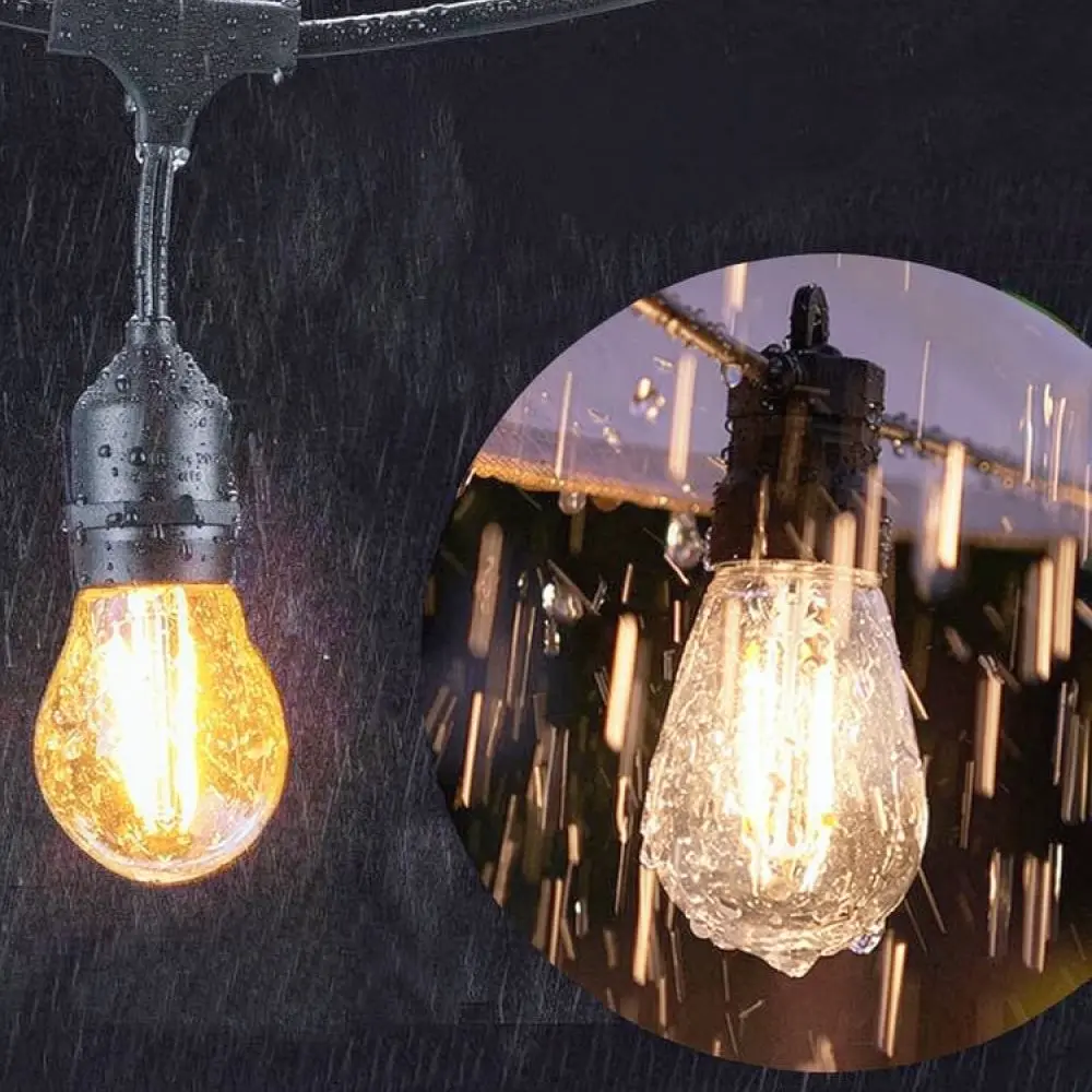 Durable Outdoor Decorative Light String Cable E26 E27 Socket Waterproof Patio Garden Backyard Atmosphere Lamp Accessory