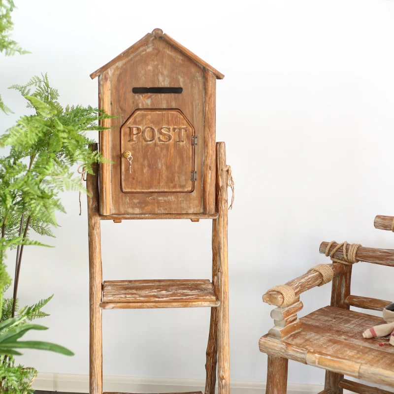 Use it as an old wooden flower stand, garden decoration, creative retro mailbox, display stand, opinion mailbox.