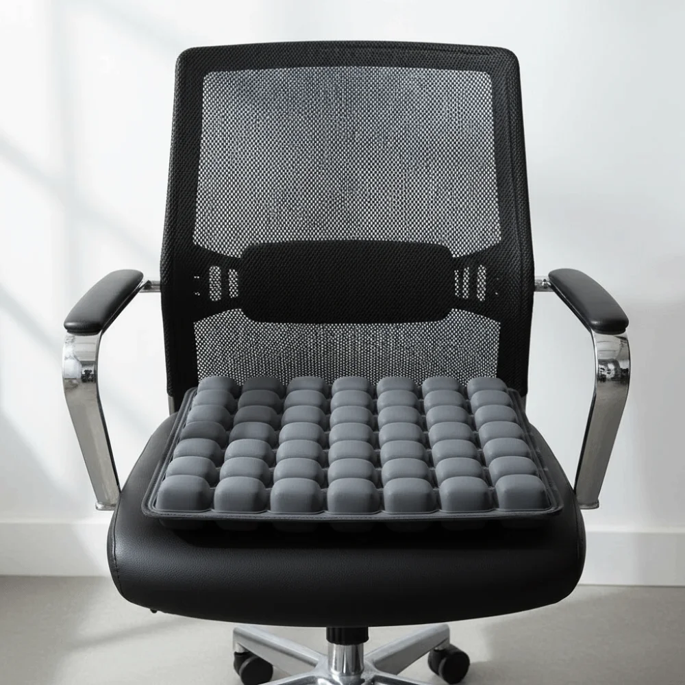 وسادة مقعد ثلاثية الأبعاد لخلية الهواء مربعة خفيفة الوزن وسادة كرسي مريحة مضادة لقرحة الفراش عالية الارتداد وسادة كرسي للجلوس الطويل #4