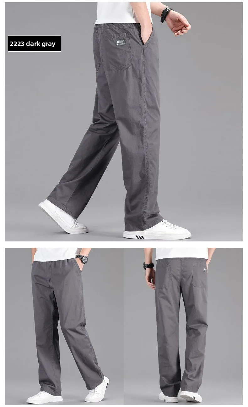 100 % Baumwolle, Outdoor, Arbeitshose, modisch, für Herren, für Reisen, zum Radfahren, für Sport, locker geschnitten, gerade Passform, Freizeithose – Detail 11