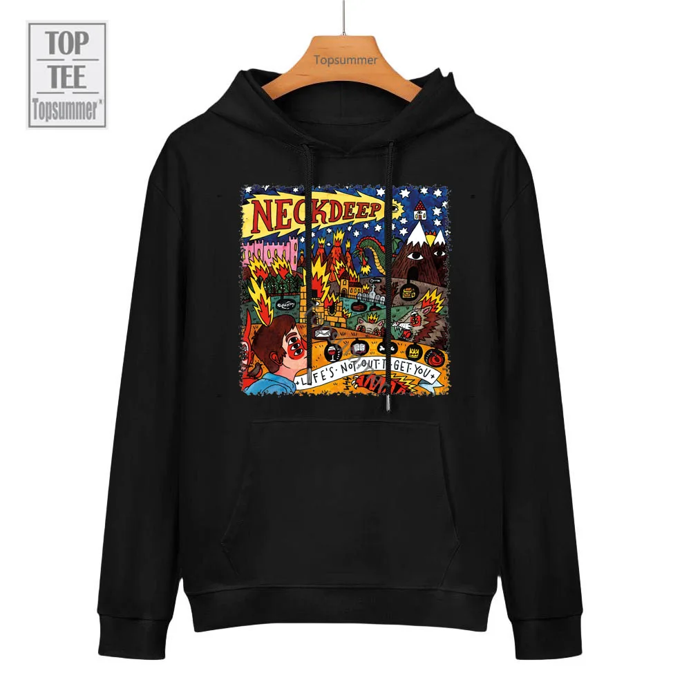 

Life's Not Out To Get You Album Sweatshirts Neck Deep Tour Sweatshirt Men'S Streetwear Cool Hoodie Plus Size Clothes