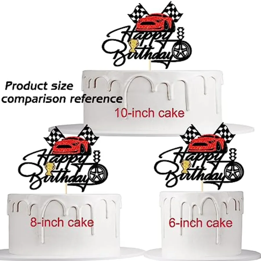 Dekoracja tortu wyścigowego na urodziny dla chłopców i dziewczynek