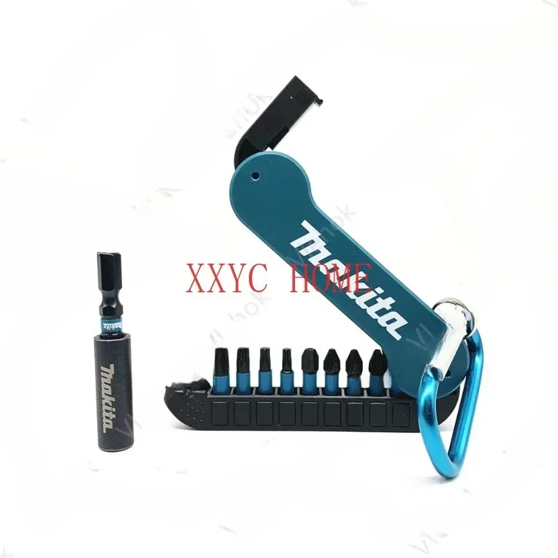 Набор наконечников для отверток Makita, комплект из 10 шестигранных крестовых насадок для электрических отверток с магнитной втулкой PH1, PH2, PH3, T15, T20, T25, T30