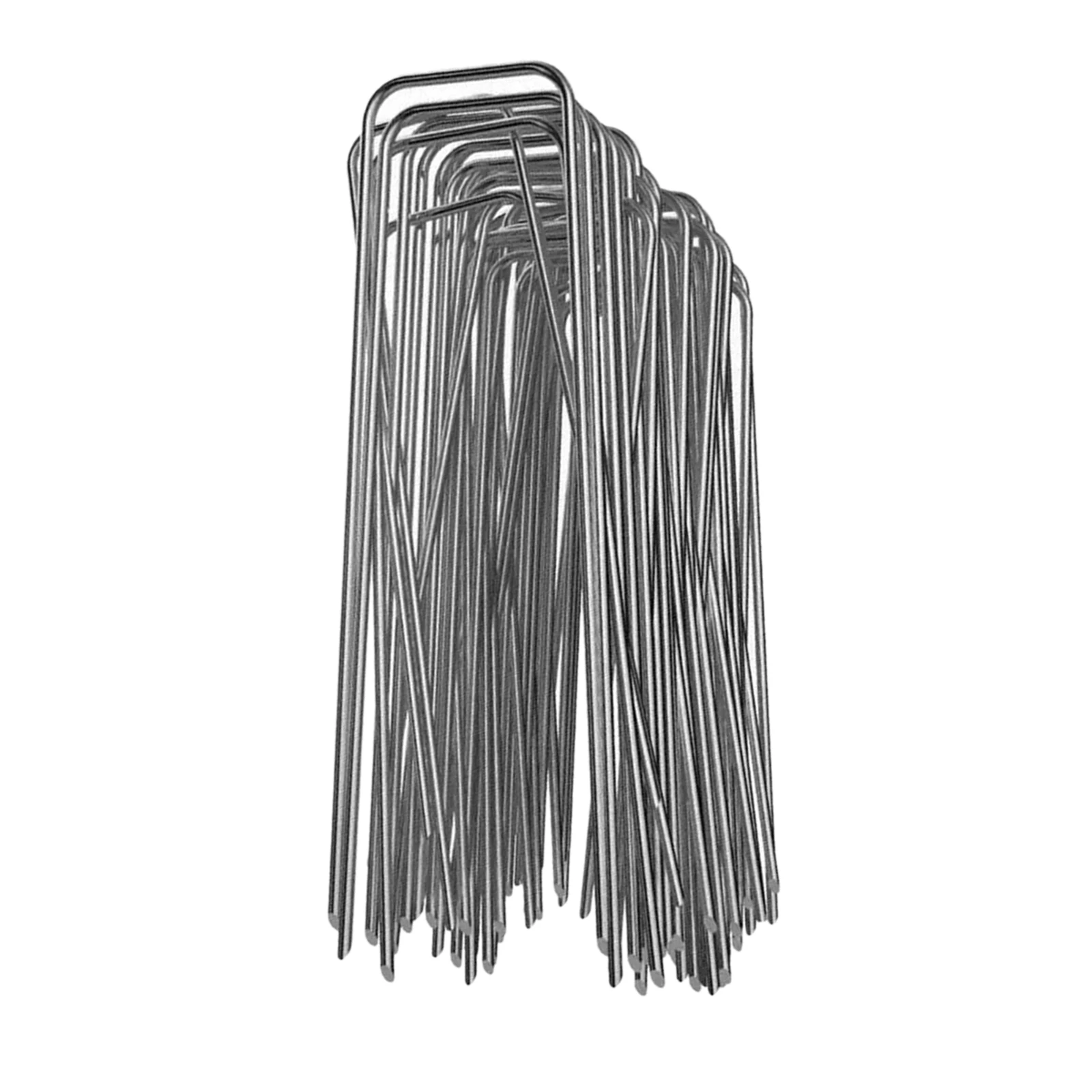 Weed Barrier Stakes Pins Landscape Staples 6 inch Heavy Duty Galvanized  Gardening Yard Sod Fencing Tack