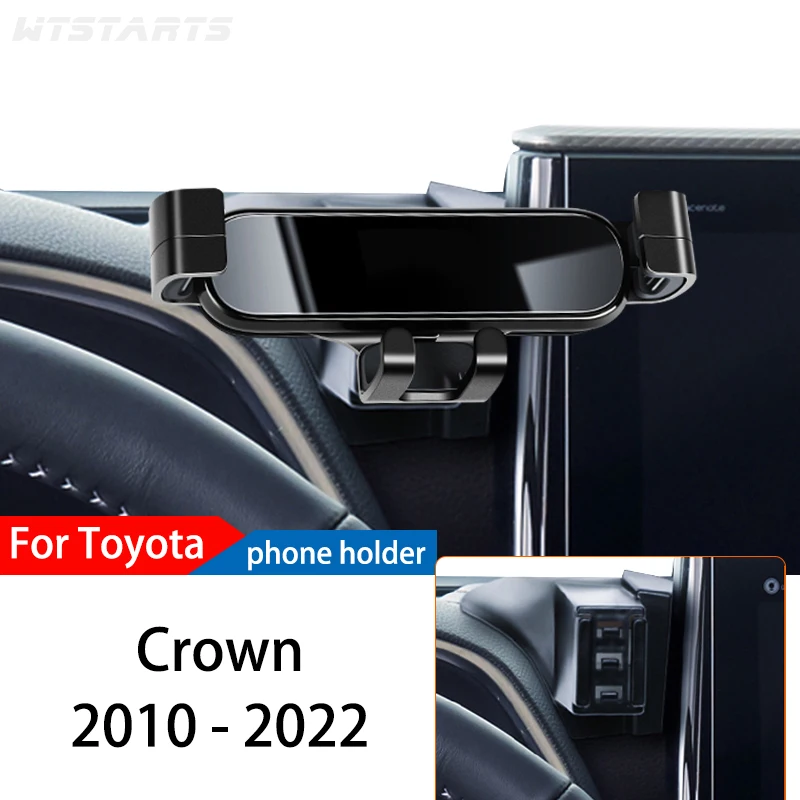 

Car Phone Holder For Toyota Crown 2010-2022 GPS Special Gravity Navigation Mobile Bracket 360 Degree Rotating Stand Accessories