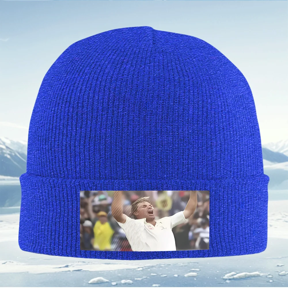Celebrazione del giocatore di cricket, bracci sollevati, allevamento della folla Uomo Donna Cappello lavorato a maglia unisex Berretto Pullover Berretto invernale termico caldo Chris
