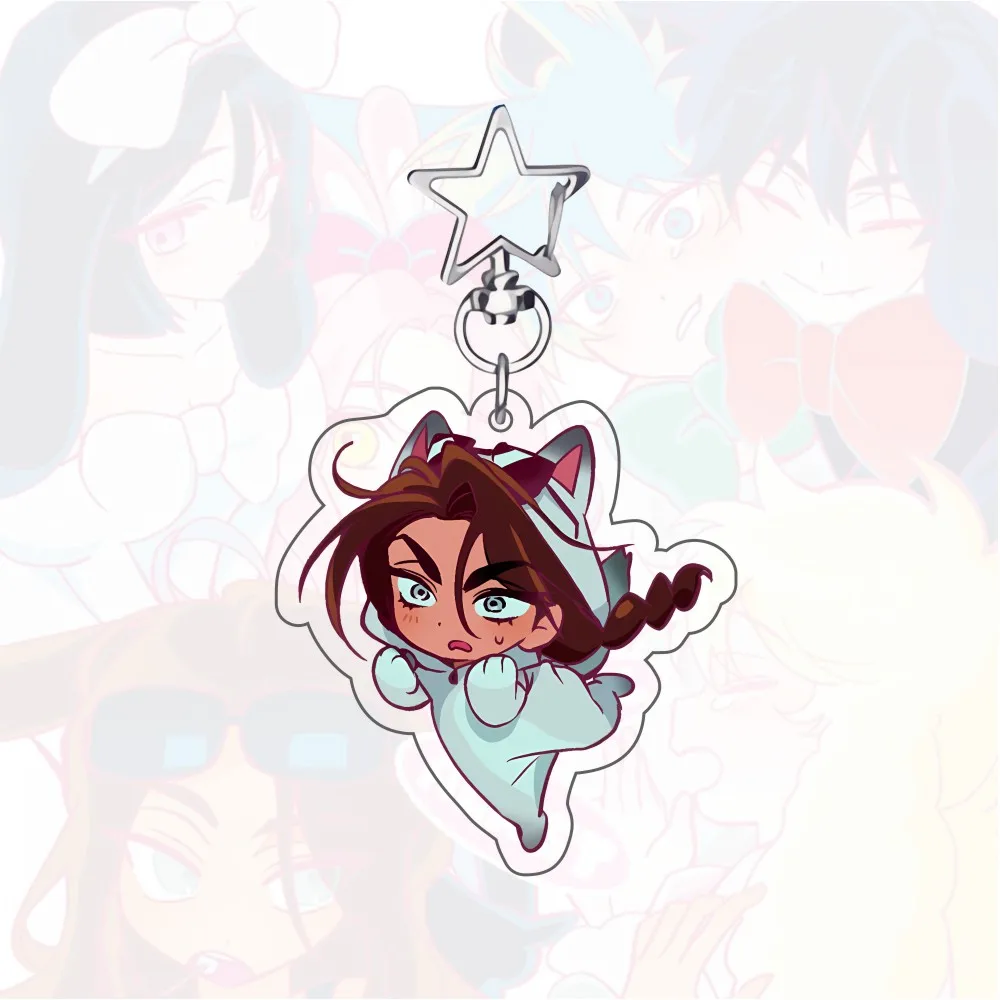 أنيمي الغريبة المرحلة سلاسل المفاتيح قلادة سيارة مفتاح سلسلة الاكريليك حامل MIZI SUA TILL IVAN HYUNA LUKA المشجعين الهدايا تأثيري اكسسوارات