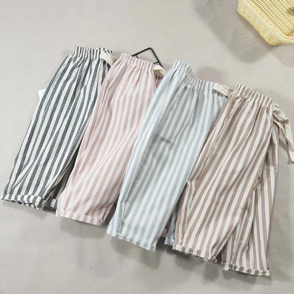Children's Stripe Pants for Summer Boys Trousers