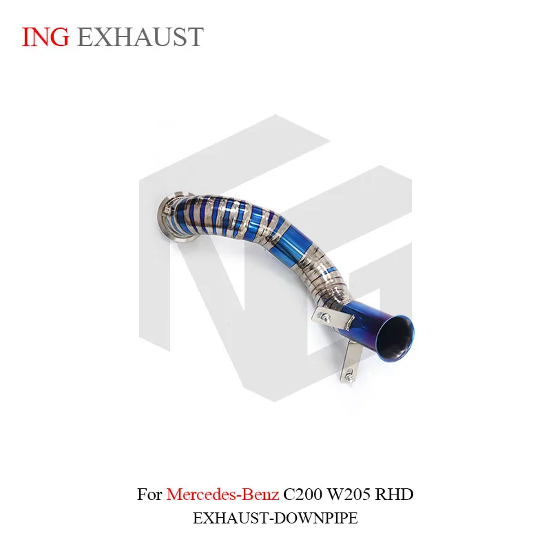 For Mercedes-Benz C200 W205 RHD ING Exhaust System High Flow Performance Downpipe With Heat Shield Stainless Steel