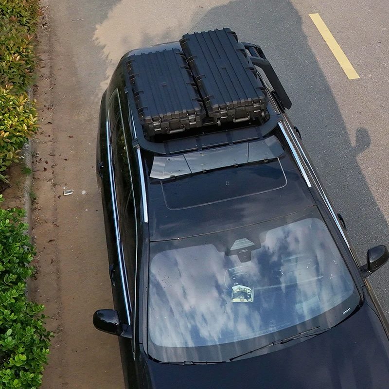 Aluminum Alloy Car Roof Cargo Luggage Rack Baskets Side Ladder Side Box for BMW X7 2019-2026 4