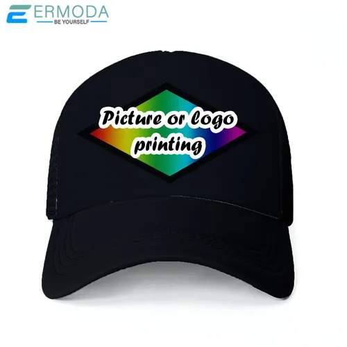 Imagen 1 del producto Gorra de camionero con impresión personalizada, gorro trasero de malla con texto y logotipo personalizados