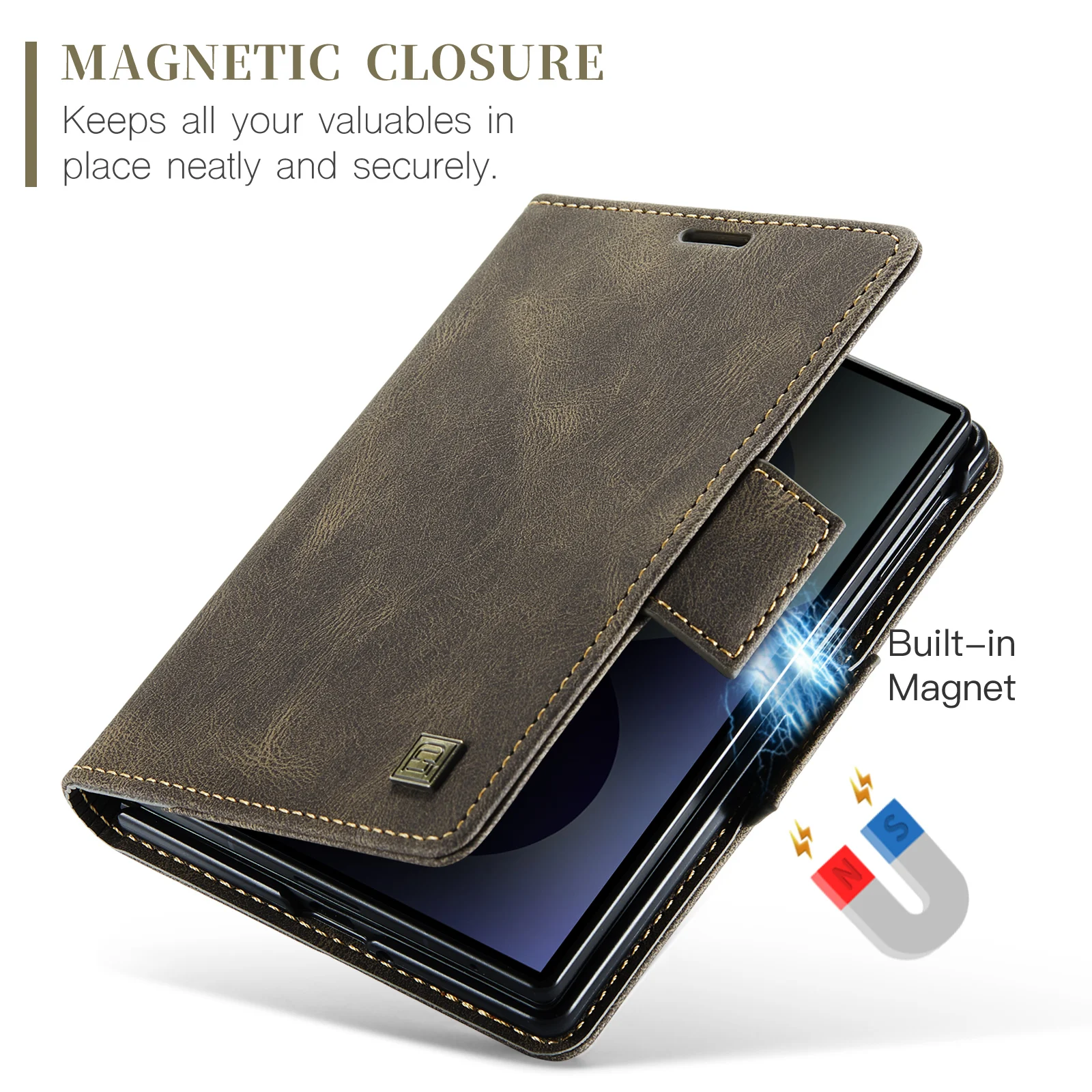 Luxury Retro Flip Cards Wallet Skin Feel Leather Case for Samsung Galaxy Z Fold 8 7 6 5 Fold 8 Ultra Shockproof Book Stand Cover