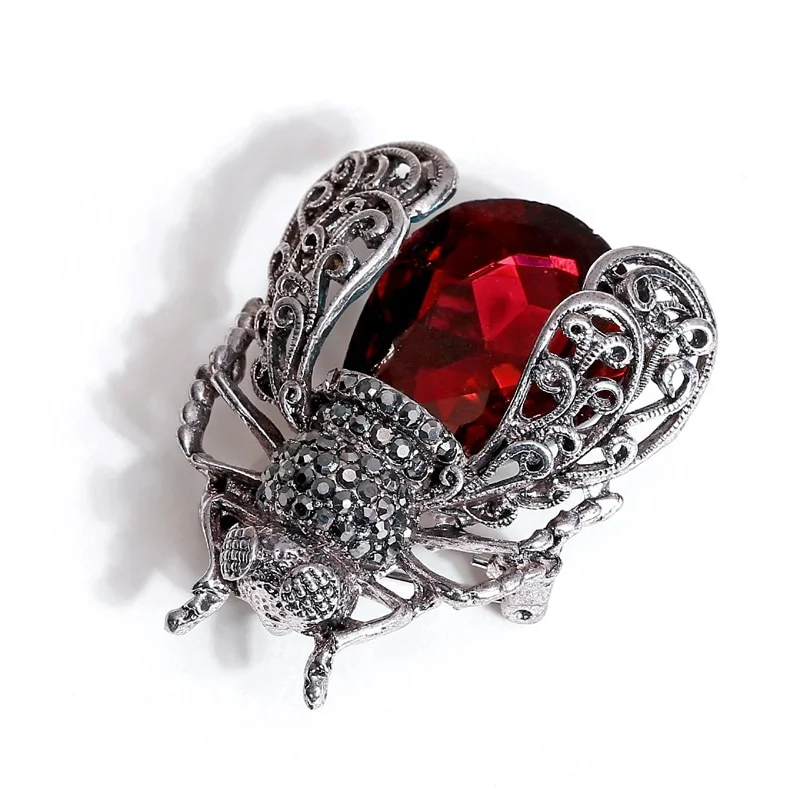 Crystal Insect Brooch Beetles Brooches Pin Fashion Brooch For Women Men Pins Scarf Clip Jewelry Broach Bouquet