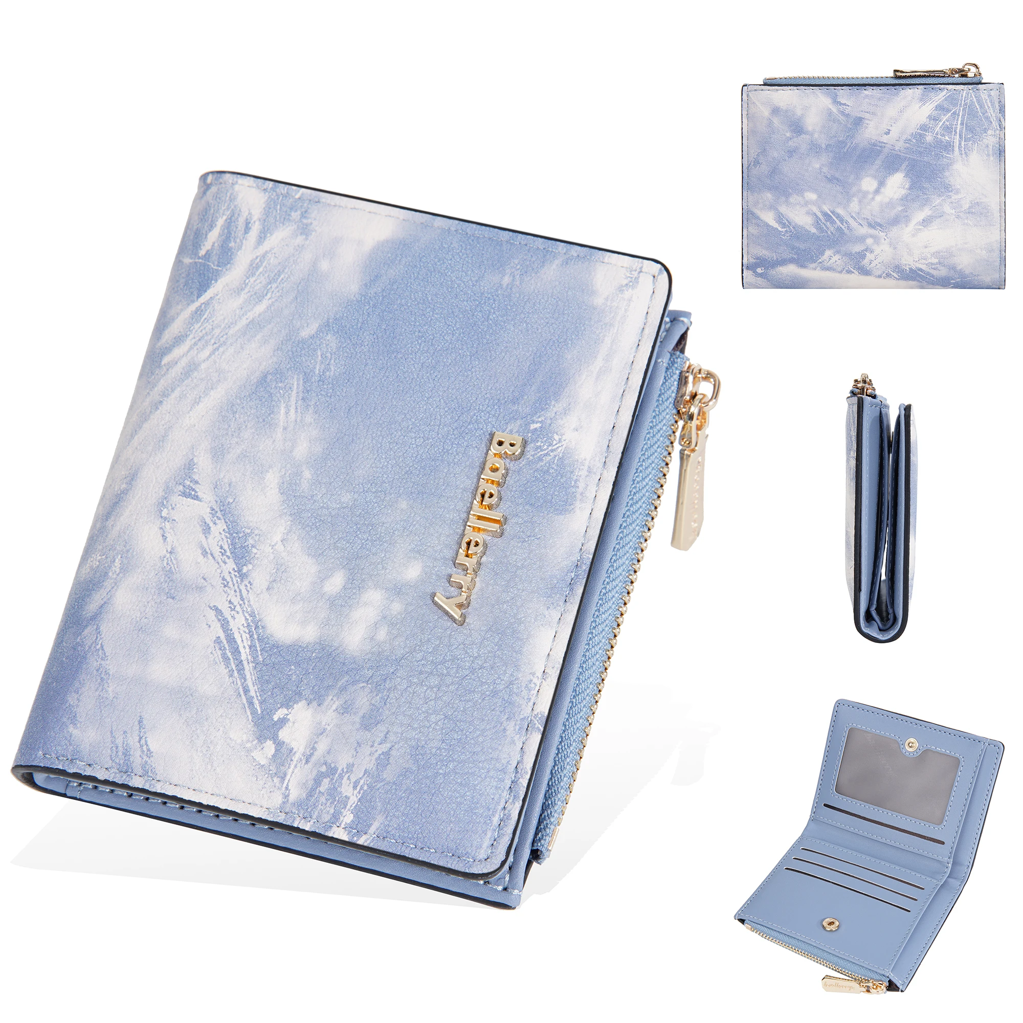 Women's Wallet PU Leather Women's Wallet Made of Leather Women Purses Card Holder Foldable Portable Lady Coin Purses