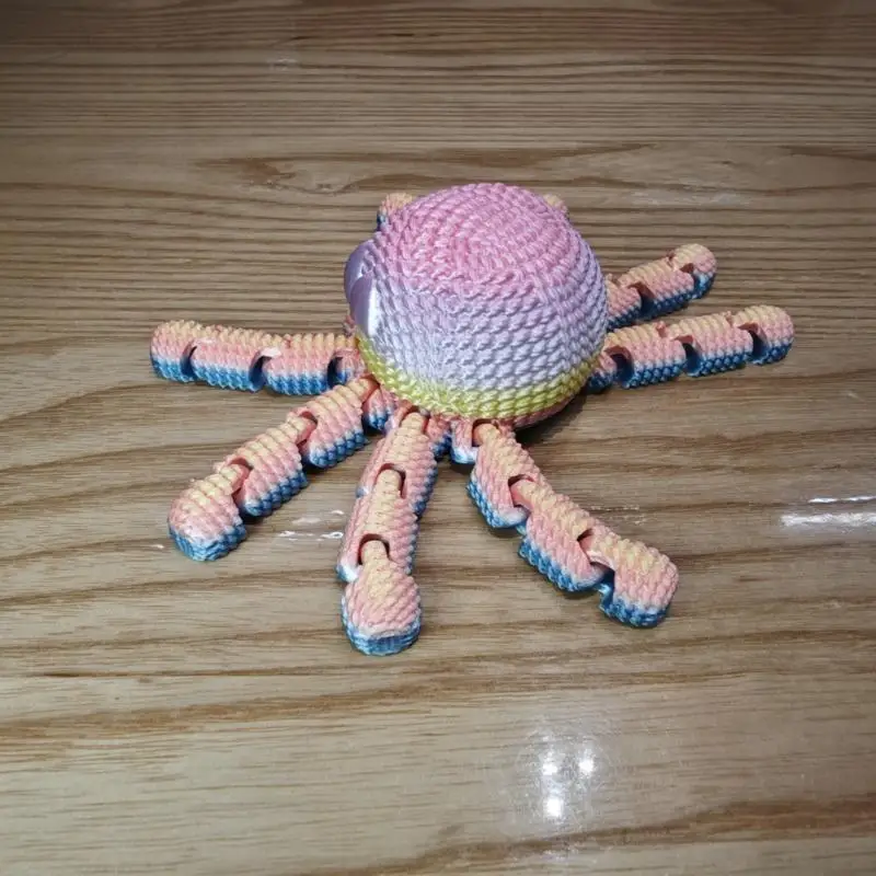 Knitted-Texture Inspired, Poseable Jointed Spider Ornament Model,Adorable Movable 3D Printed Ornament