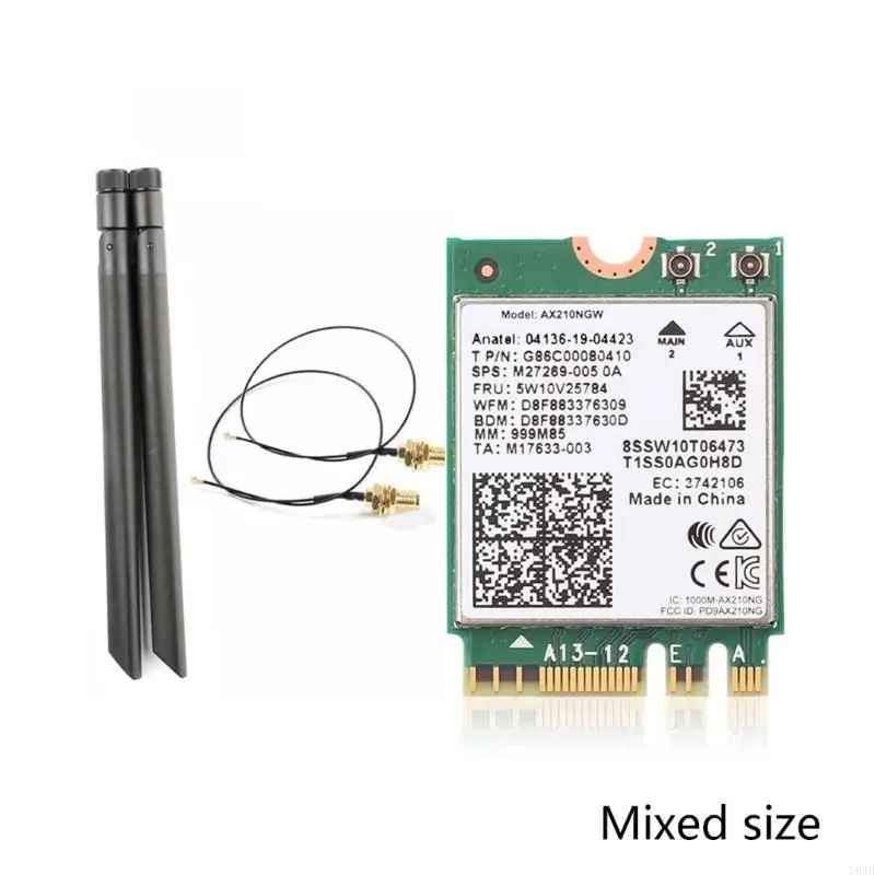 N84B Wi-Fi6e AX210NGW MINI PCI-E WIFI CARD 2 6G Bluetooth-совместимый5.2 Беспроводной