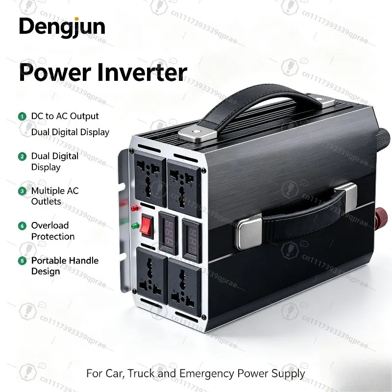 Modified Sine Wave Power Inverter 12V 24V 48V 60V Convert To 220V For Car Truck E-bike