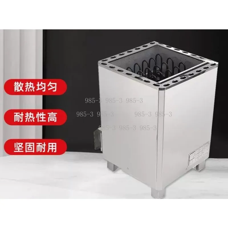External Control 6-Tube Sauna Heater, SUS304 Stainless Steel Dry Steam Unit for Home Spa Hotel Sauna Room