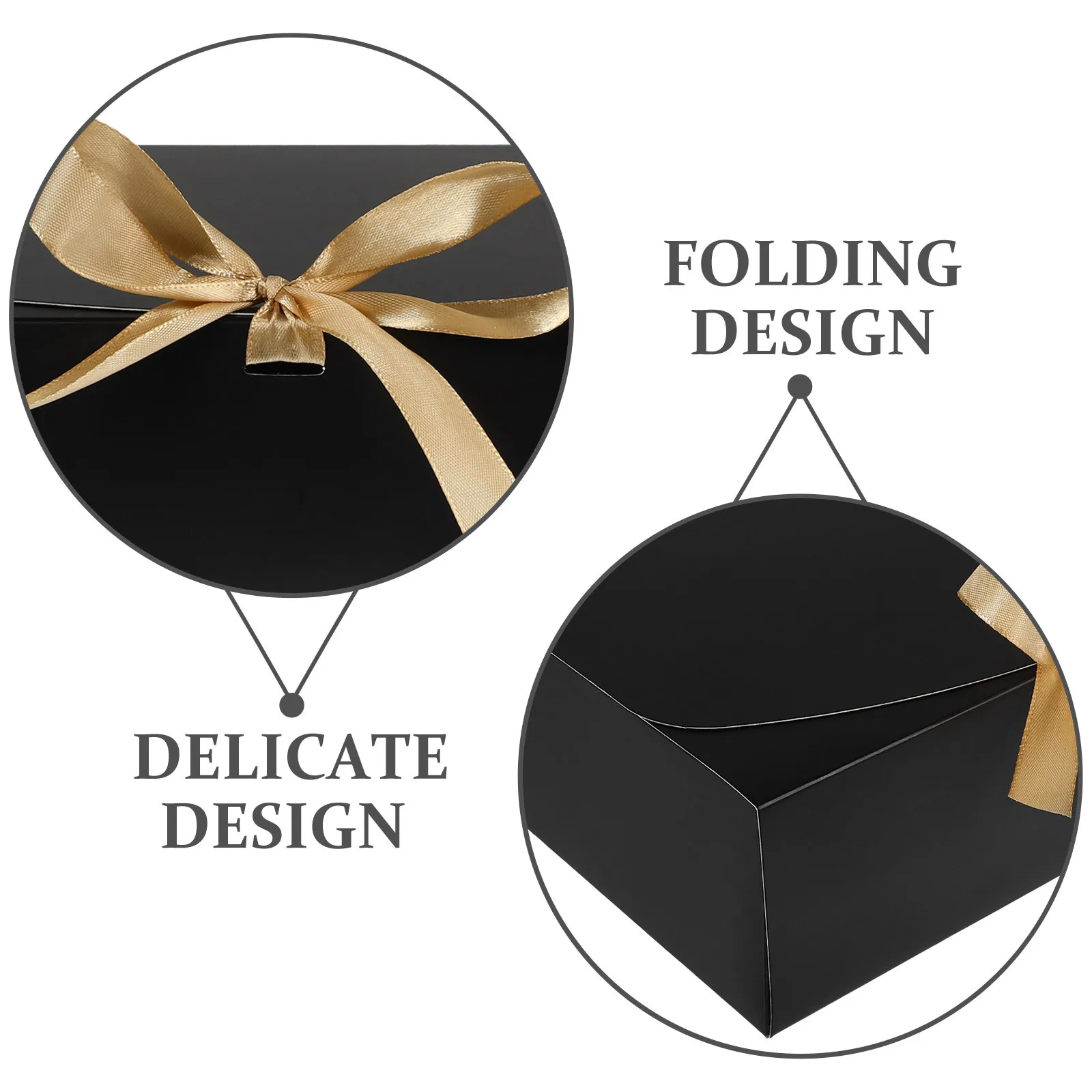 

10pcs Proposal Gift Box Folding Lid Paper Storage Case For Wedding Valentine Birthday Black Gift Boxes Bridesmaid Maid Of Honor