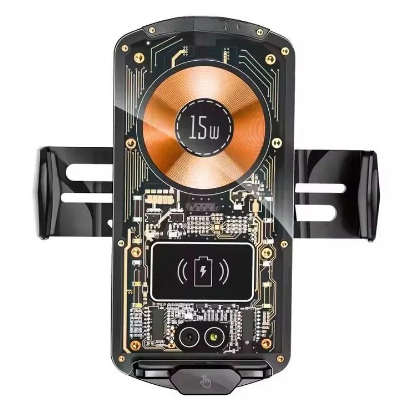Transparent smart A6 wireless charger Car navigation Automatic induction Mobile phone holder