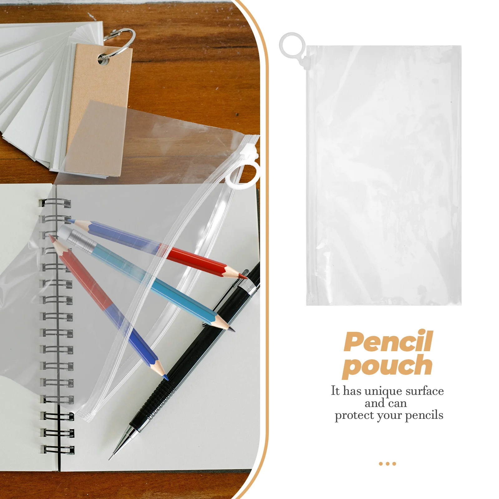 

20Pcs Zipper Storage Pencil Cases Portable Lightweight Pen Pouches Large Capacity Anti-Scratch Stationery Organizer Bag