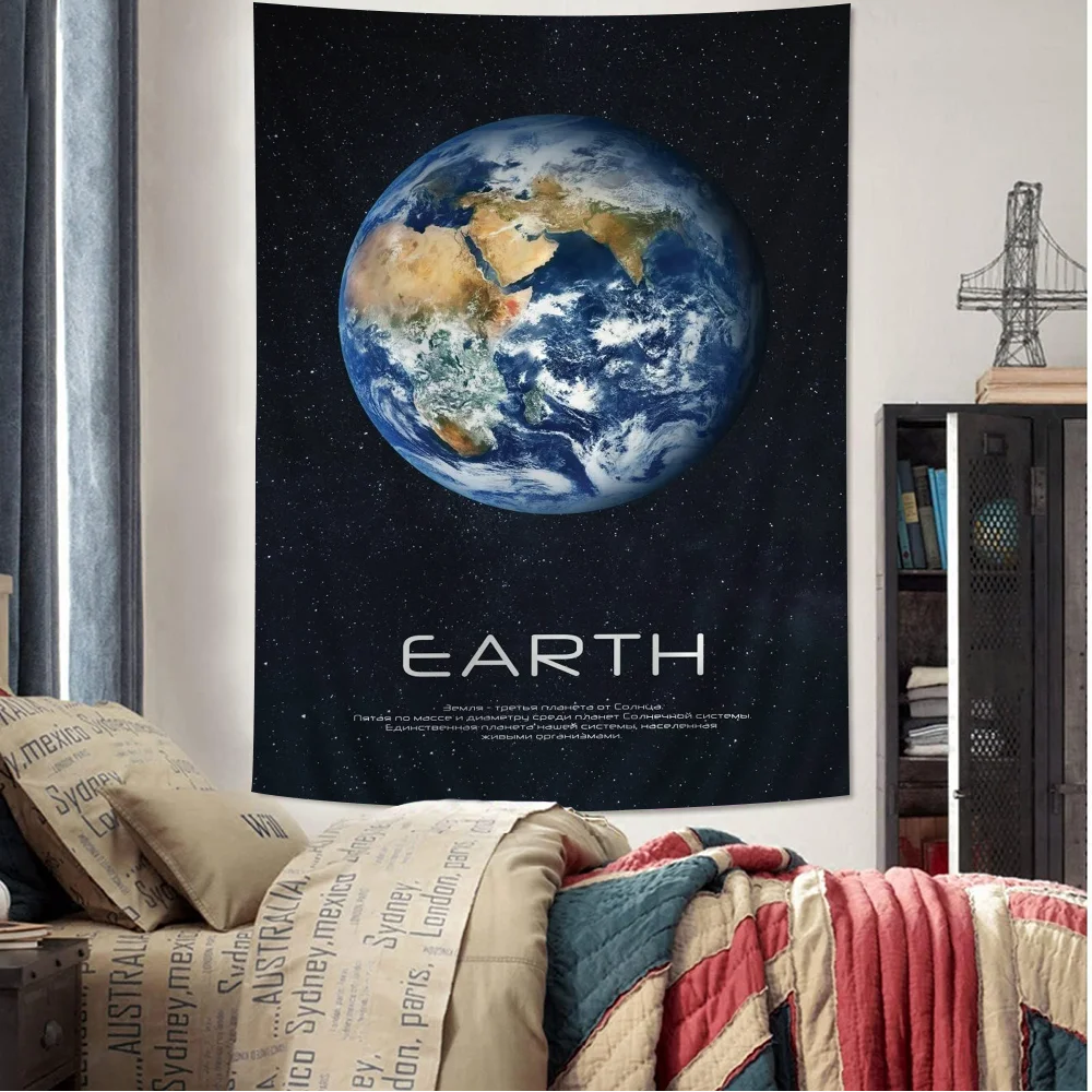 

Solar System Planets Colorful Tapestry Wall Hanging Hanging Tarot Hippie Wall Rugs Dorm Art Home Decor