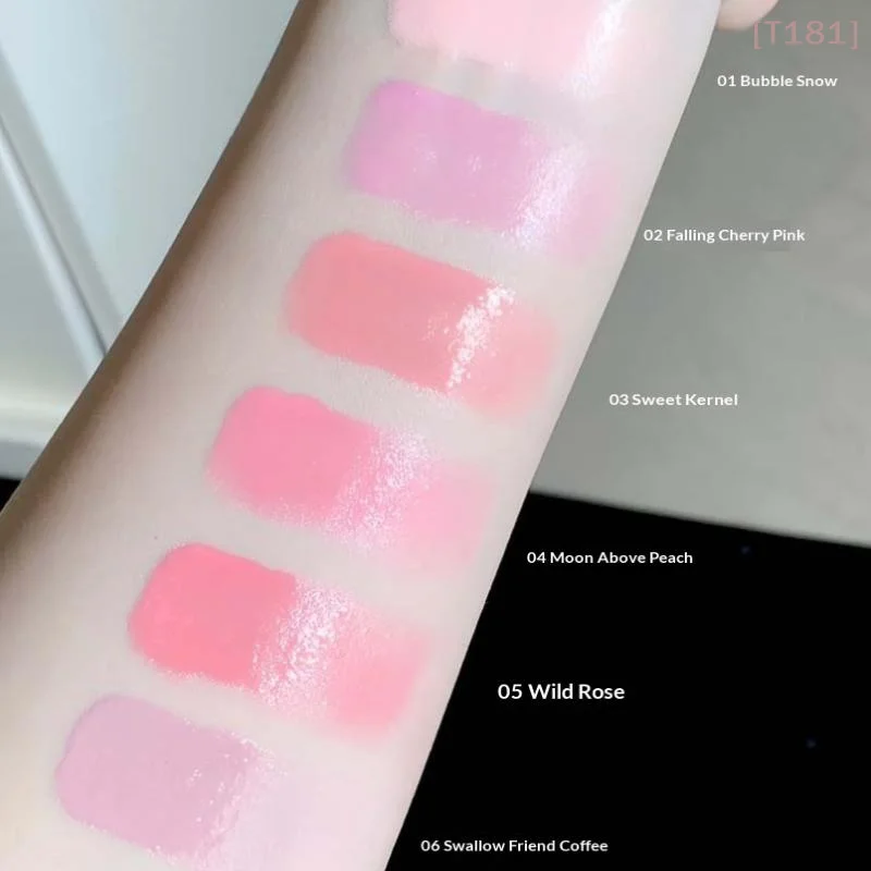 Cappuvini Gloss Clear Water-Like Blush Liquid Sweet Girl's Energetic Blush For Daily Whitening Naturally Breathable Lightweight