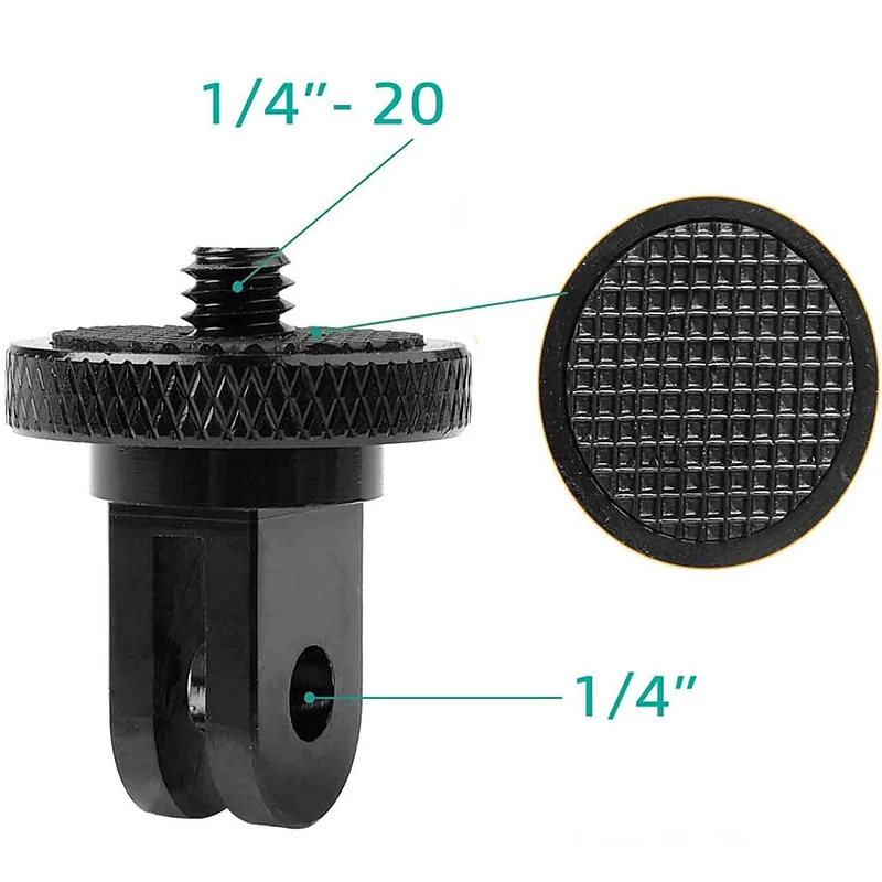 Mini adaptador de trípode Universal, convertidor de tornillo 1/4 para cámara Gopro 13, 12, 11, 10, 9, 8, 7, Insta360, X4, X2, X3 R, DJI OSMO Action