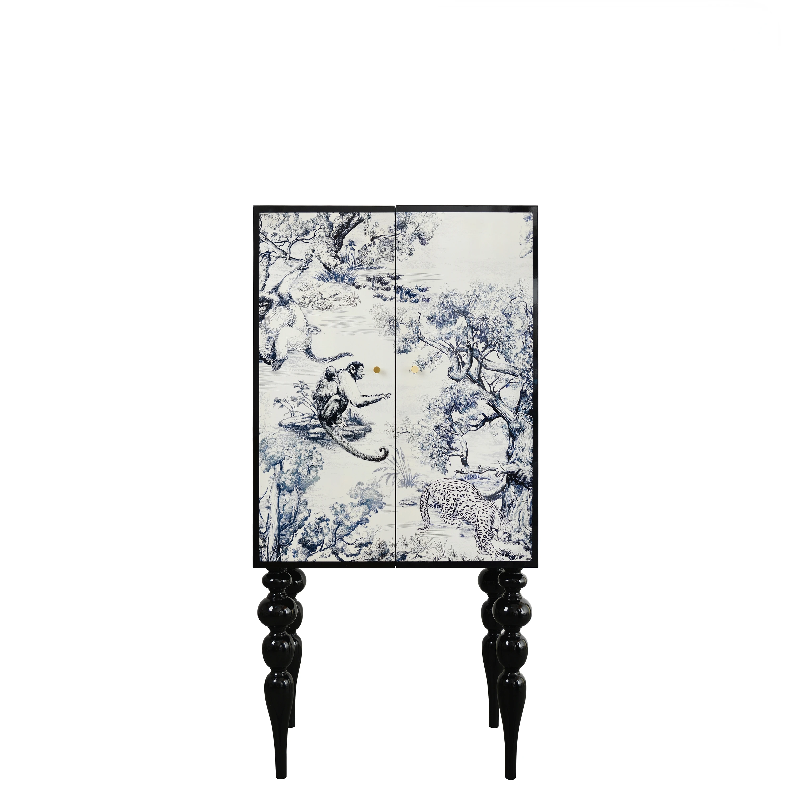 New Chinese ink blue and white, entrance cabinet