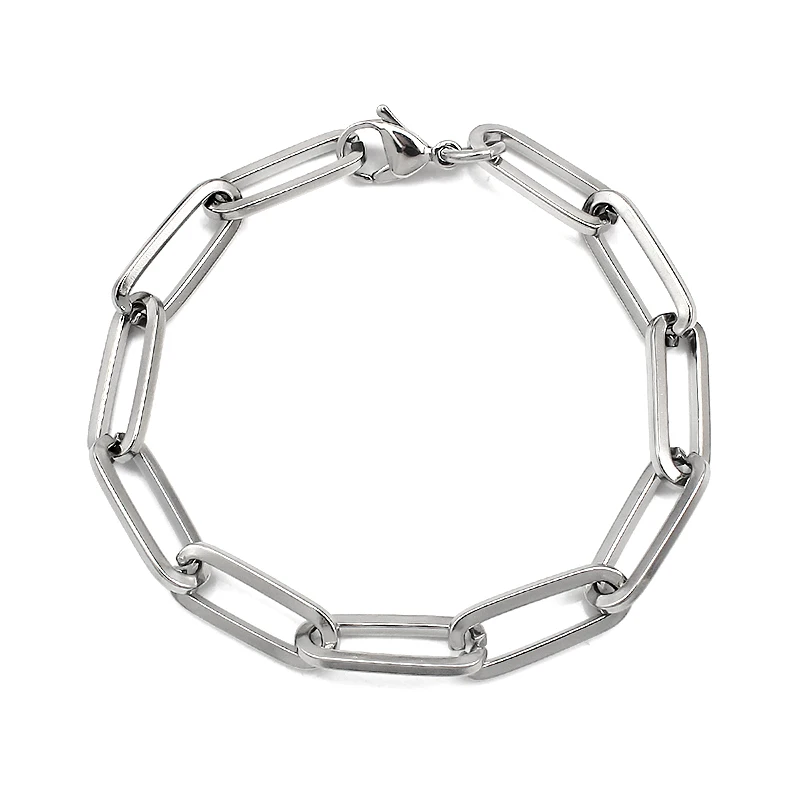 316L Stainless Steel Simple Bracelet Unisex Trendy Link Cuban bangles Hot Sale Charm Bracelets Jewelry gift festival hombre