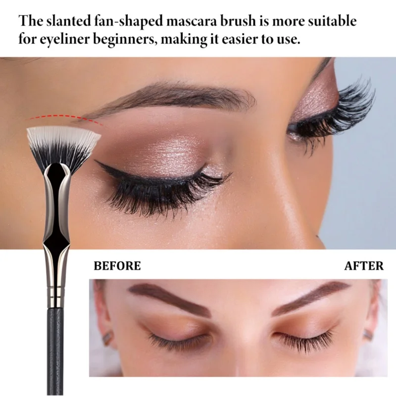 Fan-shaped eyelash brush, mascara brush, eyelash comb separator, suitable for upper and lower eyelashes Eyelash makeup tools