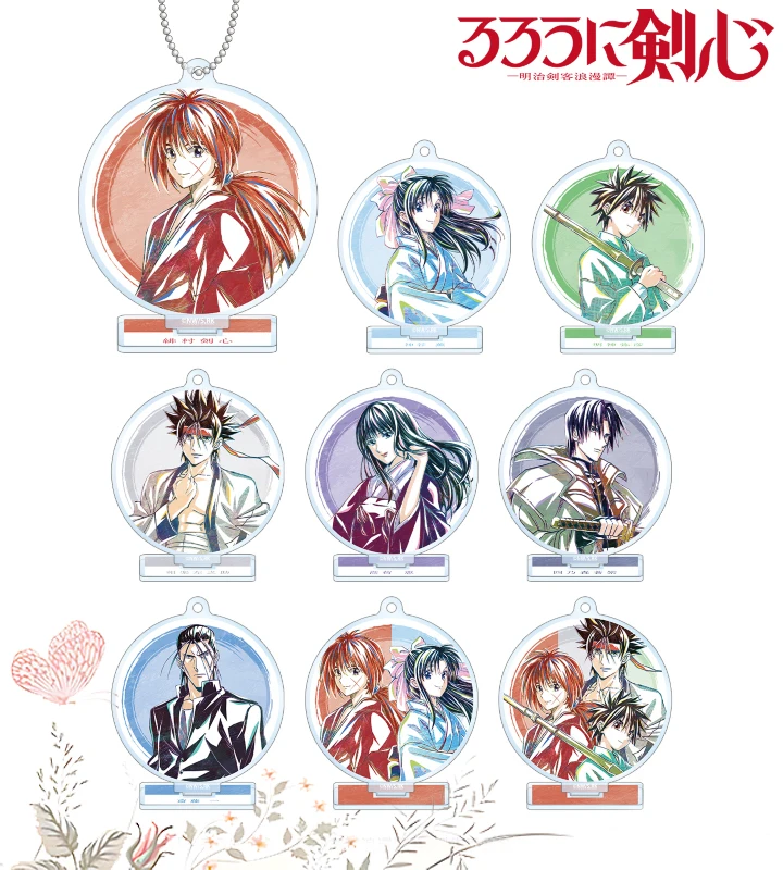 New Anime Rurouni Kenshin Acrylic Stands Plate Desk Decor Standing Sign Fans Christmas Gifts 10cm