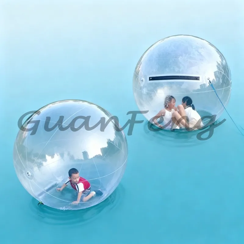 1.3~3M PVC Inflatable Water Walking Ball Wear Resistant Dance Ball with Zipper for Pool Outdoor Game