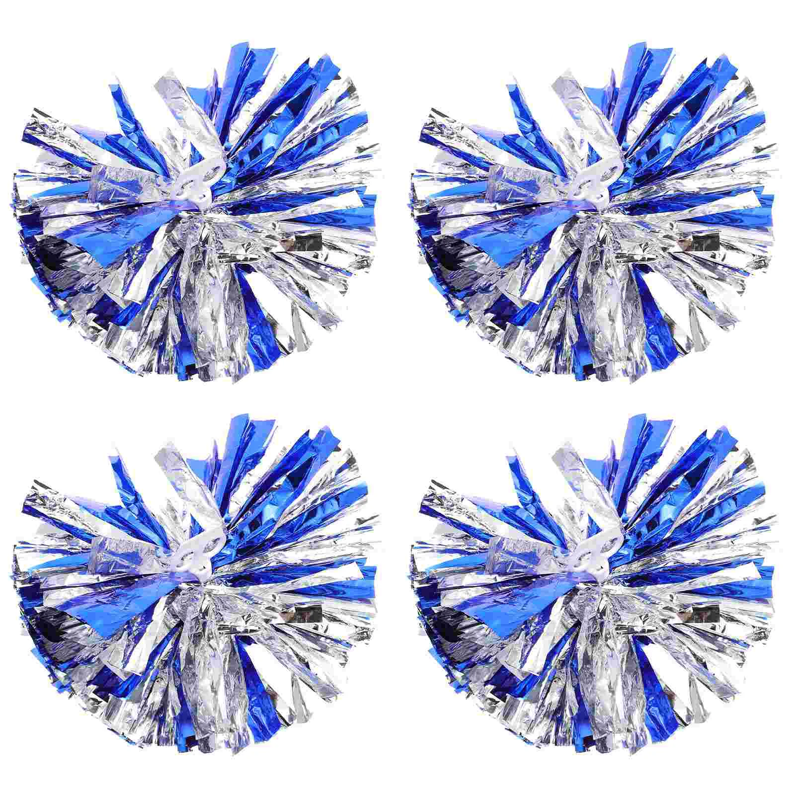 4 Pcs Cheerleading Bouquet Poms for Sports Game Cheerleader Hand Flower Balls Cheerleaders Blue