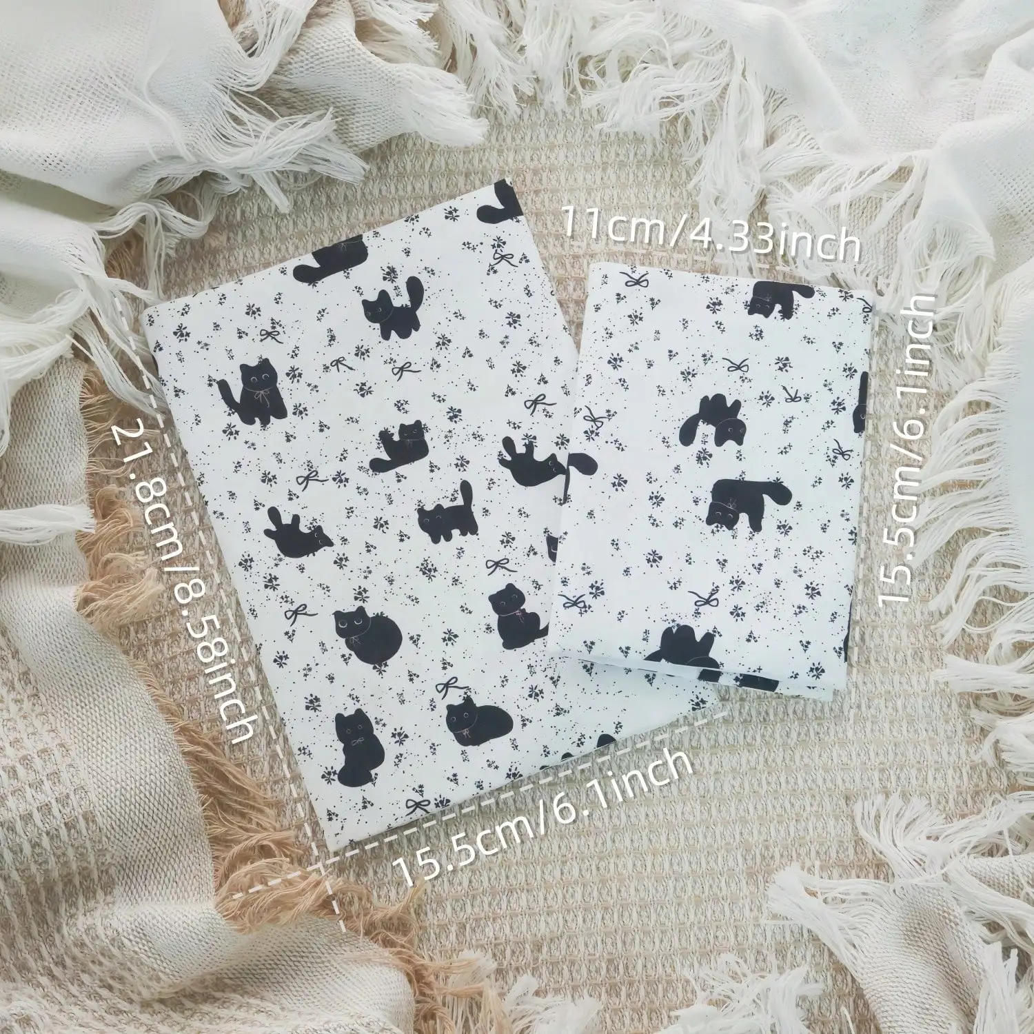 A5 A6 Snow Cat Printed Book Cover Soft Wear-resistant Protective Book Sleeve Cover for Notebook Planner Office School Stationery