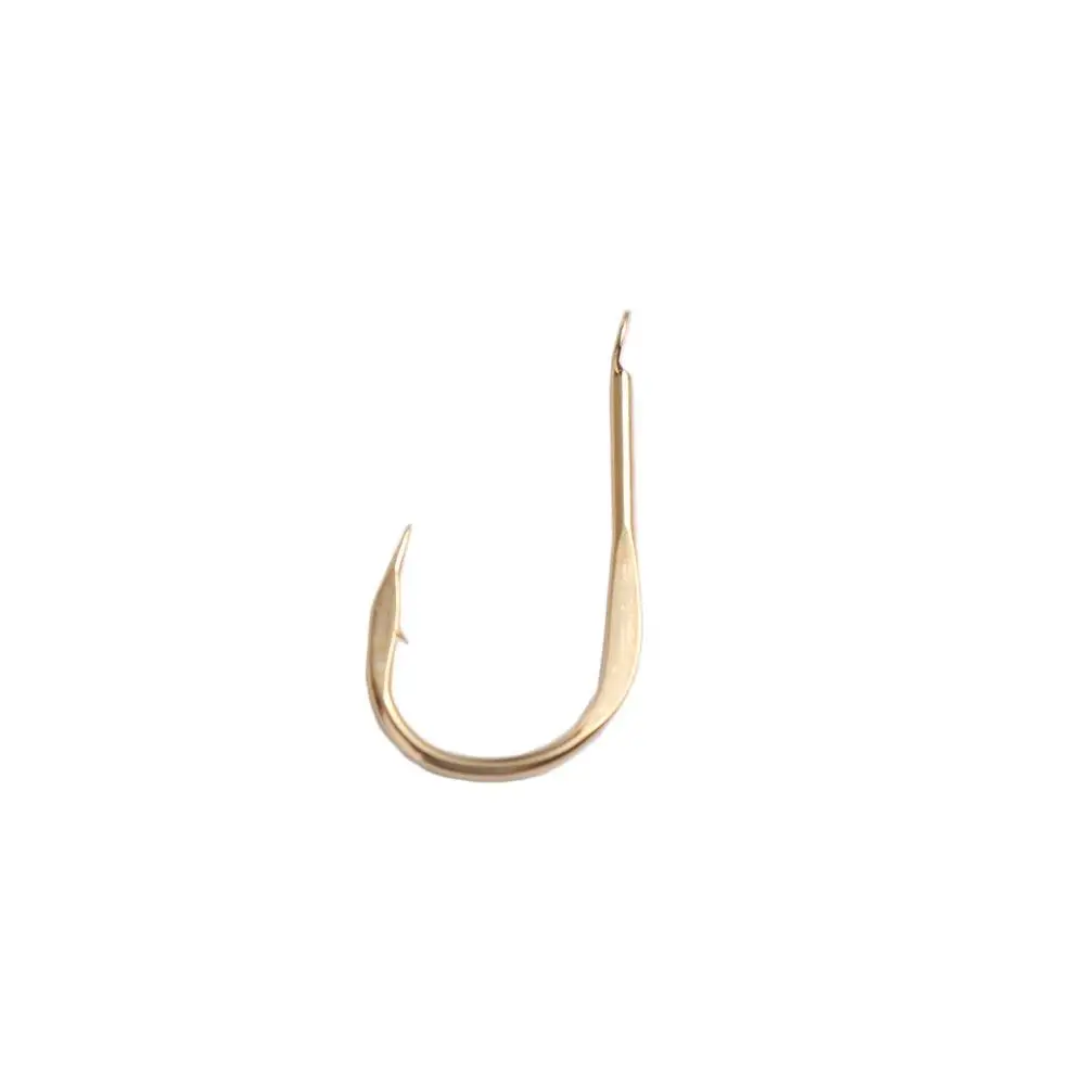 20Pcs/Pack High Carbon Steel Golden Fishing Hooks Barbed Single Barbed Hook Sharp Puncture Strong Gold Fish Hooks