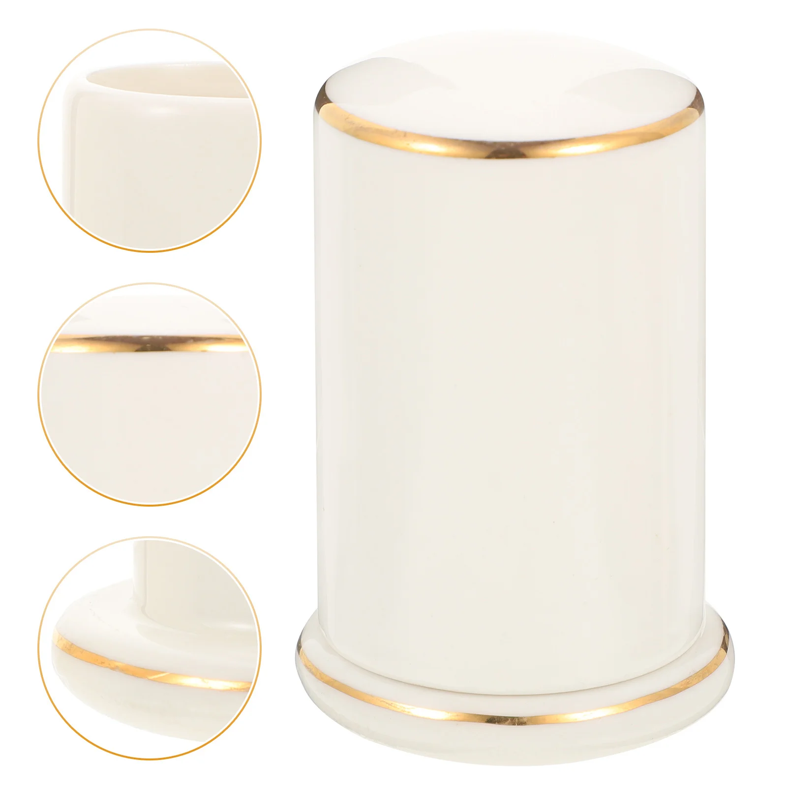 

Ceramic Toothpick Container Household Toothpick Holder Desktop Dispenser Dustproof Storage Box for Home Kitchen Restaurant